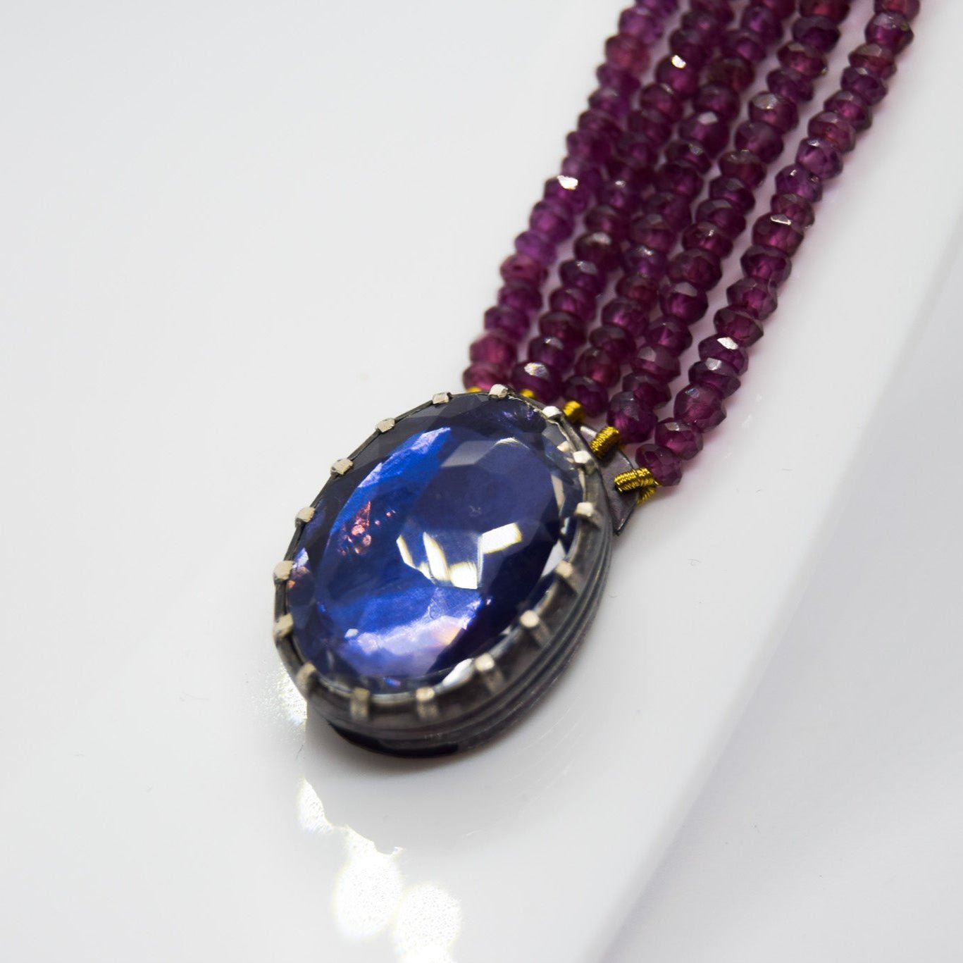 Quartz and Rhodolite Bracelet - Atelier Asali