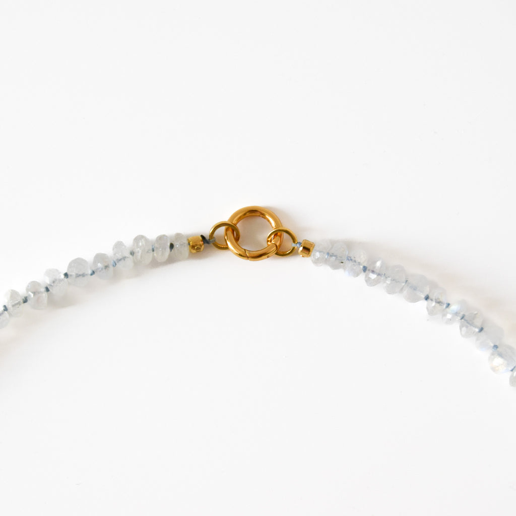 Facetted Rainbow Moonstone Necklace
