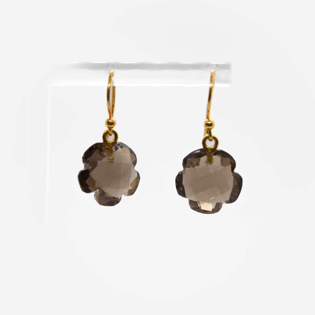 Smokey Quartz Charm Earrings - Atelier Asali