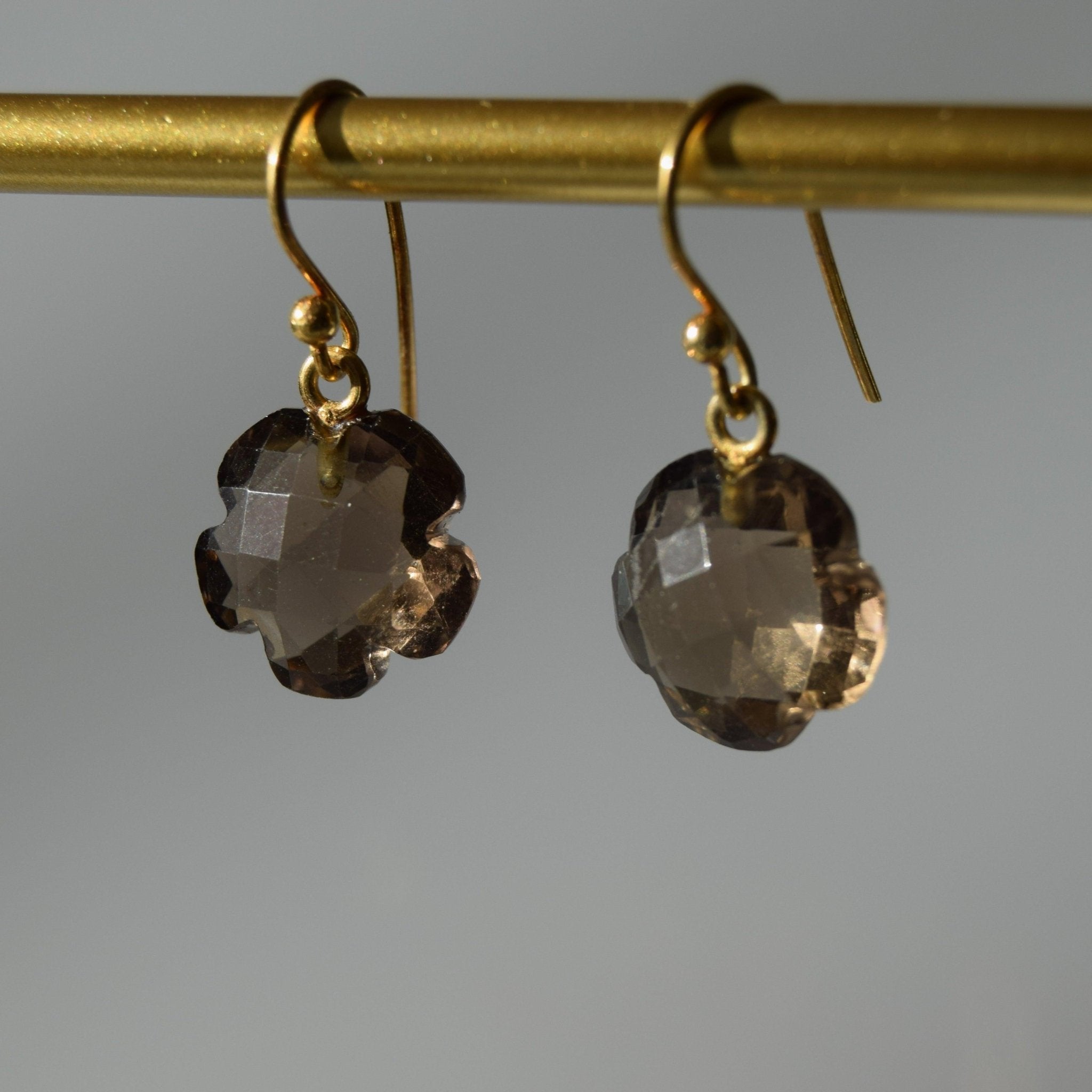 Smokey Quartz Charm Earrings - Atelier Asali