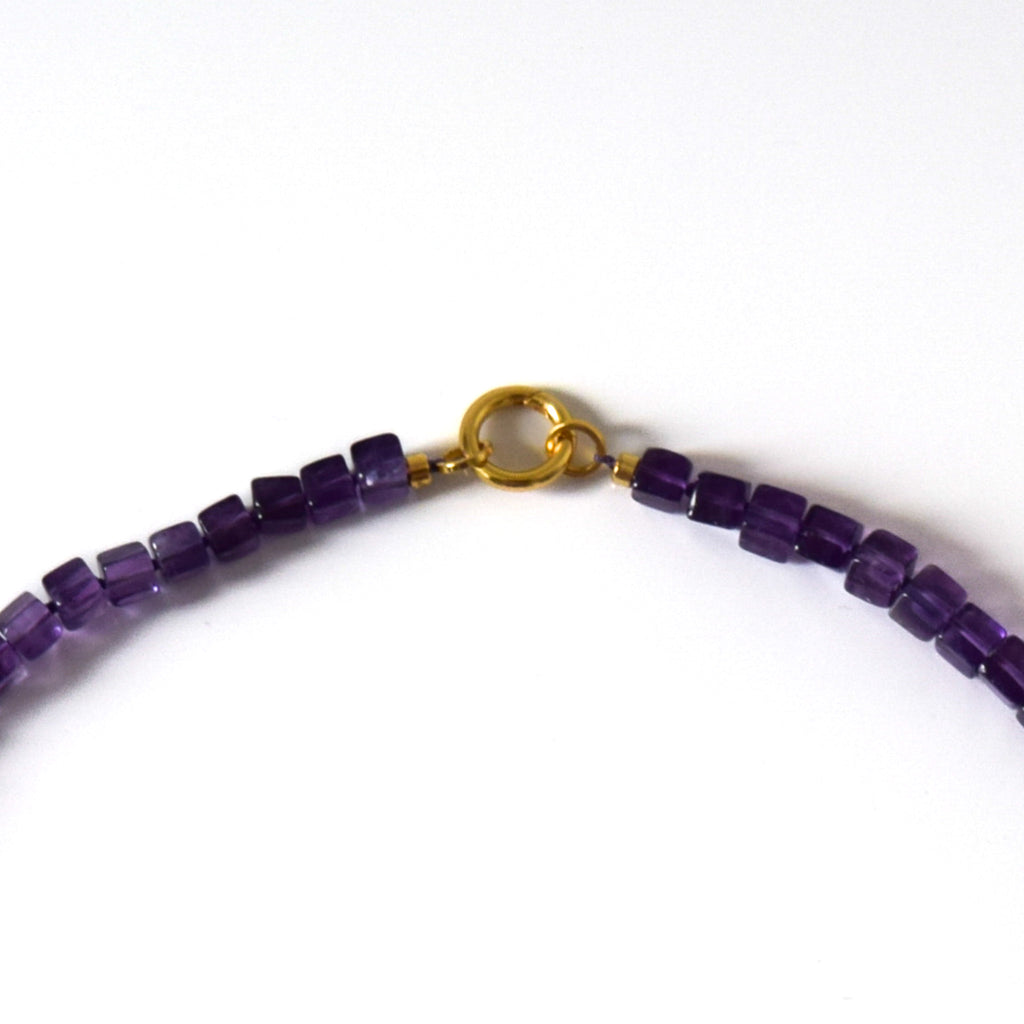 Square Amethyst Necklace