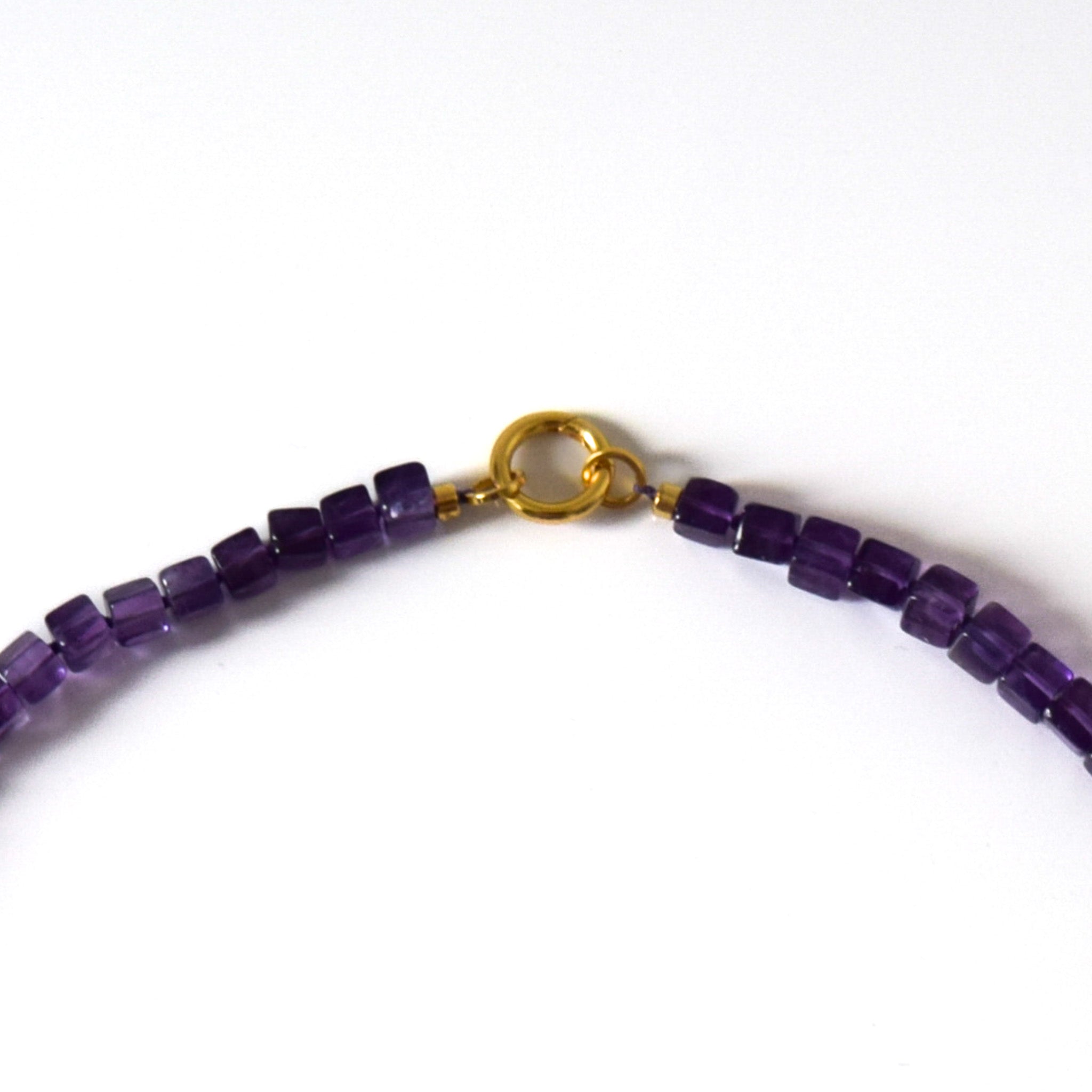 Square Amethyst Necklace