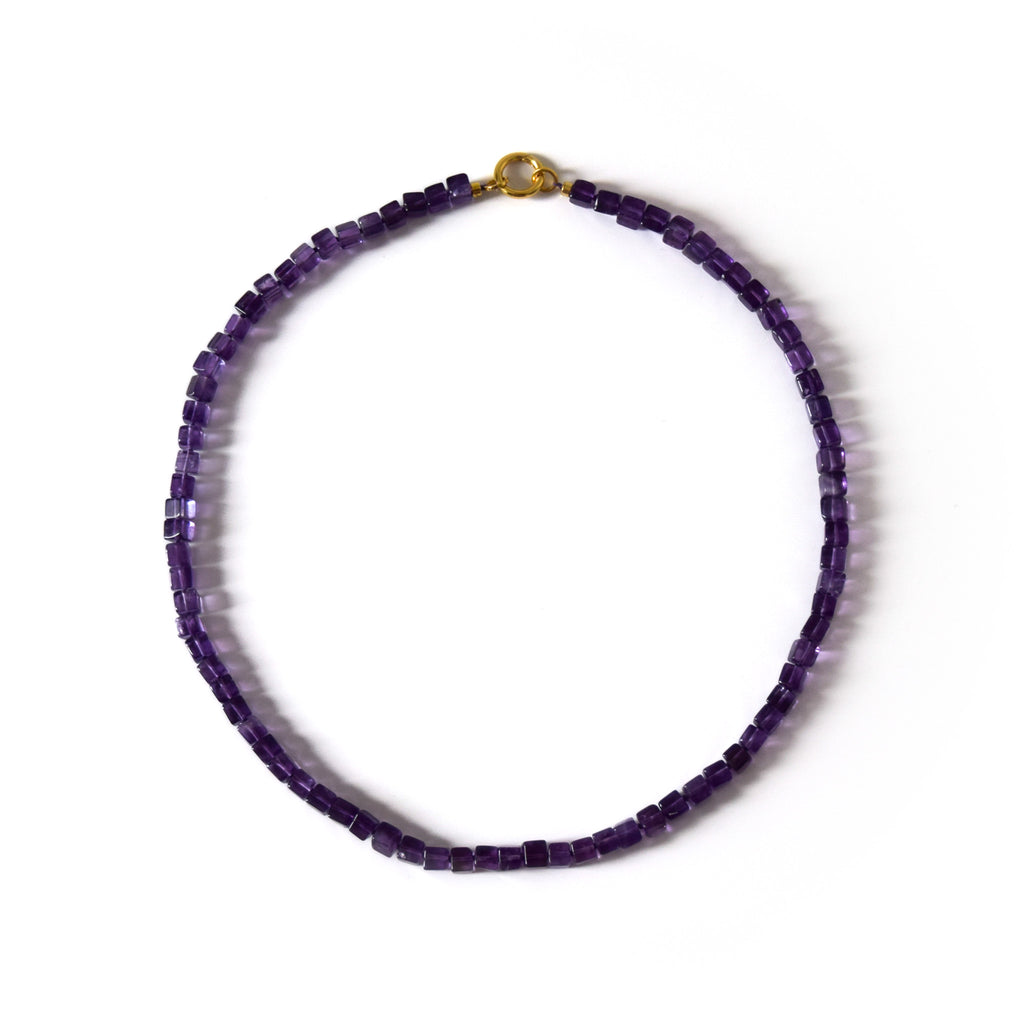 Square Amethyst Necklace