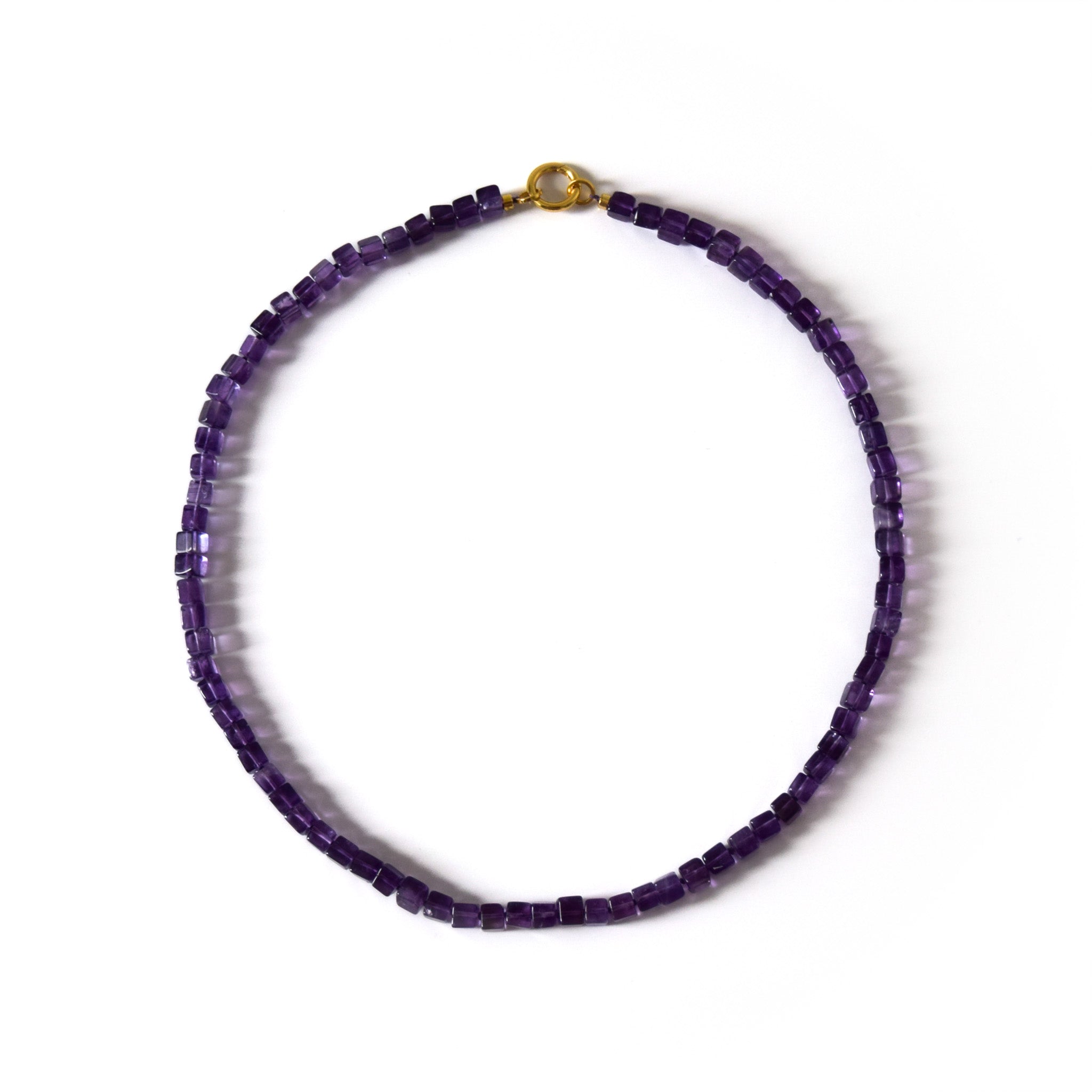 Square Amethyst Necklace