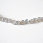 Rainbow Moonstone Cube Necklace